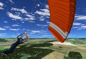 Screenshot of "Hop and Pop VR" Skydiving Simulator